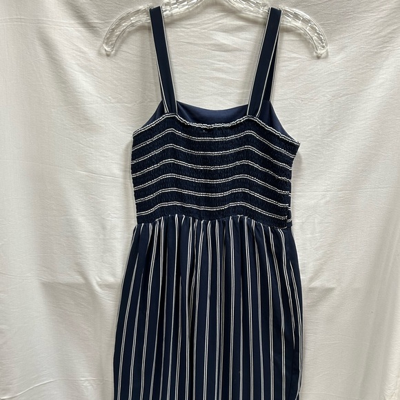 Japna Navy Striped Palazzo Jumpsuit - Picture 2 of 4